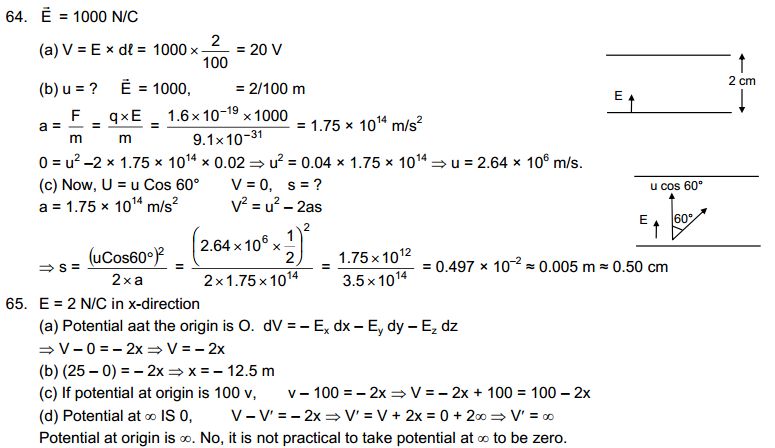 electric field and potential hc verma solutions 26